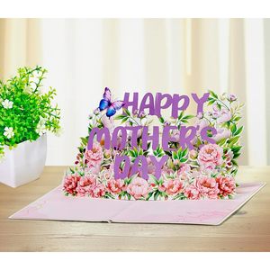 Mother's Day 3D Pop-Up Peony Floral Design Greeting Card with Digital Printing and Gloss Lamination for Mom and <b>Wife</b> Gift - Product Image 4