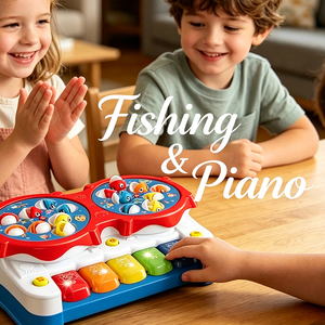 <span class=keywords><strong>Jouet</strong></span> musical en plastique AJB 3 en 1, piano <span class=keywords><strong>jouet</strong></span> avec lumière et musique, <span class=keywords><strong>jouet</strong></span> de pêche éducatif pour enfants - Product Image 1