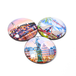 Imanes de Refrigerador de Cristal con Diseño de Ciudades de Viaje, Imanes Redondos para Nevera, Venta Directa de Fábrica - Product Image 1