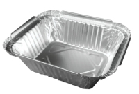 Boîtes à lunch jetables en aluminium R14548H de 420 ml avec couvercle, conteneur pour la restauration rapide, forme rectangulaire, 1000 pièces