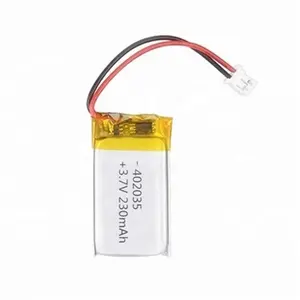 High qualität 402035 230mah 3.7V lithium-polymer batterie für elektrische werkzeuge