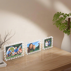 Rõ ràng <span class=keywords><strong>Acrylic</strong></span> khung ảnh từ 4x4 4x6 5x7 inch hai mặt <span class=keywords><strong>Acrylic</strong></span> khung hình với vỏ sò cạnh - Product Image 6