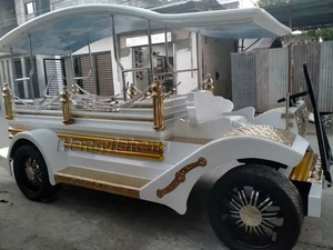 Venta caliente Classic Tow Type Ataúd Hearse Funeral Chariot Funeral Car Fabricante Motocicleta Remolque Ataúd Carro - Product Image 6
