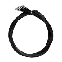 Câble de commande en acier inoxydable noir avec embouts en aluminium pour systèmes d'équipements automobiles et industriels