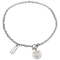 Collier Bijoux Mode Design Minimaliste Vieux Anglais Personnaliser Pendentif Vintage Collier Acier Inoxydable Hommes Plaqué Argent