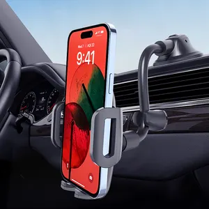 Windshield Car Phone Holder Long Arm Gooseneck Cell Phone Holder For Car Strong Suction Mobile Phone Holder For Truck