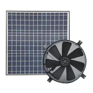 태양 강화된 온실 환기 벽 배기 엔진 에너지 절약 열 공기 갈퀴 방수 냉각팬