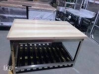 Table de Préparation et de Travail Commerciale en Acier Inoxydable avec Dosseret