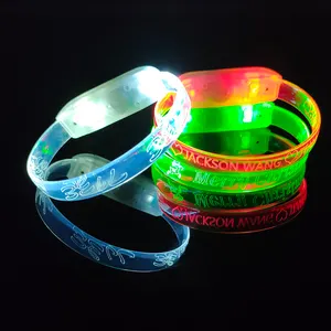 New Year Party Music Sound Activated Flashing Concert LED Light Bracelet