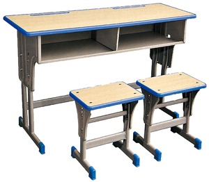 Moderno barato precio niños <span class=keywords><strong>aula</strong></span> doble de estudio escritorio y silla - Product Image 2