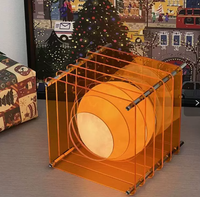 Décoration pour chambre à coucher, bureau, maison, style Ins, lumière d'ambiance LED douce et chaude pour chevet, lampe de table géométrique en acrylique transparent