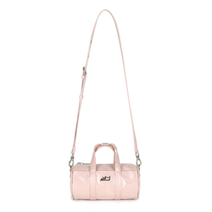 Bolso de lona mini rosa brillante de alta gama con asa abrible, botón a presión y compatible con sets de accesorios peludos. - Product Image 1