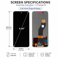 Écran tactile pré-assemblé avec châssis pour Infinix Smart 10 Plus X6725 Tecno Spark 30C – Assemblage complet du boîtier avant