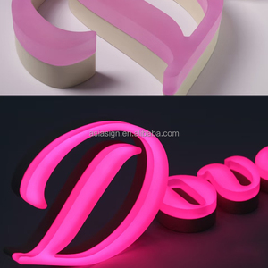 Enseigne <span class=keywords><strong>de</strong></span> porte lumineuse tridimensionnelle en acrylique transparent haute définition, personnalisation d'enseignes pour entreprises et magasins - Product Image 3