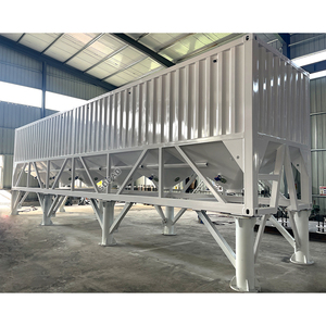 Silo Semen Horizontal 30 Ton, Wadah Bubuk Baja Tingkat Rendah, Dipasang di Atas <span class=keywords><strong>Skid</strong></span> untuk Pabrik Beton Mobile, Mudah Dipindahkan - Product Image 1