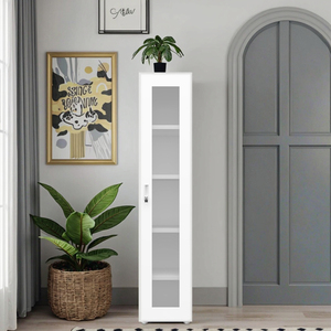 <strong>Hot</strong> <strong>Sale</strong> Durable Steel Glass Sliding Door Home Office Filing Storage <strong>Cabinet</strong> 4 Adjustable Bookcase for School Utility Use Metal - Product Image 2