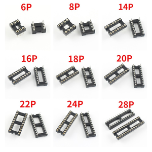 Hàn lỗ tròn hẹp rộng IC ổ cắm bộ chuyển đổi kết nối 2.54mm Pitch 6P 8p 14P 16P 18P 20p 22P 24p 28P 32P 40P Dip - Product Image 3