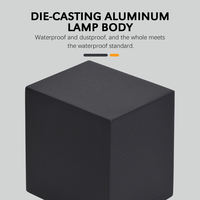 Applique murale LED moderne en aluminium étanche, forme cube, éclairage extérieur pour jardin, lampe de jardin, luminaire extérieur pour maison