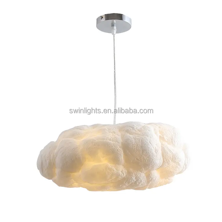Yeni bulut ışıkları modern beyaz bulut avize ışığı pamuk bulut kolye lamba