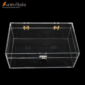 Scatola di stoccaggio acrilica quadrata personalizzata all'ingrosso scatola di lucidatura trasparente con Display a serratura uso del prodotto - Product Image 2