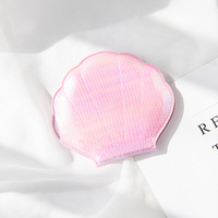 Trendy Shell-Shaped Folding Double Sided Magnifying Travel Wholesale Beauty Cosmetic Mini Compact Pocket Mirror for Women
