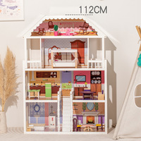 Mainan Edukasi Montessori DIY untuk Anak, Rumah Boneka Putri Kayu Multi-Fungsi untuk Anak Laki-laki dan Perempuan |   rumah boneka |   boneka rumah-rumahan