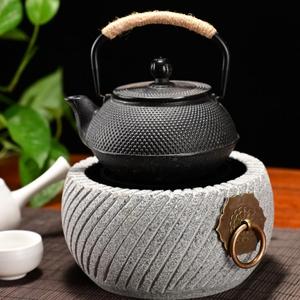 Stone Tea <b>Stove</b> Cast Iron Freestanding Outdoor Firewood Heating Asian Design Durable Tea Pot Warmer - Product Image 1