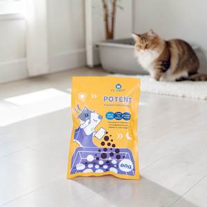 Désodorisant naturel pour litière de chat 80g à l'extrait de kaki, fabriqué à partir d'ingrédients naturels, inhibe la croissance bactérienne, Taïwan - Product Image 1