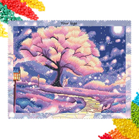 Kit de Peinture Diamant 5D Château Fantastique M-004, Kit Complet DIY pour Toile de Diamant, Décoration Murale Maison