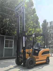 รถยกไฟฟ้าแบบออฟโรดสีเหลือง2ตันรถยกพาเลทใช้สำหรับขนส่งสินค้า - Product Image 3