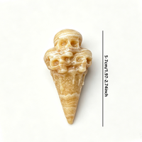 Figurine de crâne en pierres précieuses en gros, design fantaisie, décoration amusante pour Halloween et cadeau farfelu pour les fournitures de fête