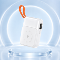Mini Banco de Energía Magnético Portátil de 10000mAh, Carga Rápida Inalámbrica PD, Cargador Portátil Delgado para Compras y Desplazamientos Diarios