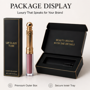 Organic Long Lasting <b>Lip</b> Gloss with Carved Cover Natural Look Luxury Gold Tubes Custom Logo - Product Image 6