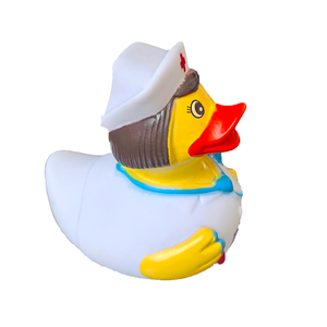 Y tá mô hình ít màu vàng Vịt đồ chơi nổi tắm đồ chơi Pinch hét lên làm bằng nhựa bền và PVC cho bé tắm thời gian - Product Image 2