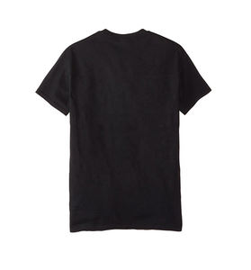 批发定制黑色t恤男女通用普通t恤女印花黑色t恤100% 棉男 - Product Image 3