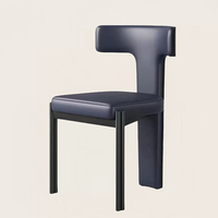 Chaise de salle à manger Modhomi, style nordique, siège en cuir de luxe, base en métal, pieds modernes, ensemble de meubles de salle à manger, chaises de salle à manger