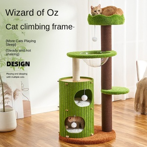Trendy Luxury <strong>Cat</strong> <strong>Climbing</strong> Tree Household Nest-Body Green Multi-Level <strong>Cat</strong> Tree Tower Felt <strong>Cat</strong> <strong>Climbing</strong> <strong>Frame</strong> Packaged in Carton - Product Image 1