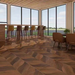 Carreaux de sol en céramique à grain de <span class=keywords><strong>bois</strong></span> en forme d'arête de poisson, antidérapants, style <span class=keywords><strong>parquet</strong></span> français pour salon moderne - Product Image 2