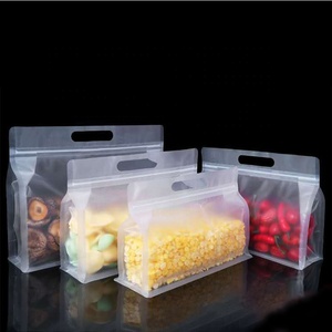 Aluminum foil clear candy ziplock bag plastic stand up pouch packaging with ziplock
