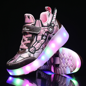 Zapatos con Ruedas para Niños, con Luces LED, Carga USB, Patines con Ruedas, Zapatillas con Luces Intermitentes para Niñas y Niños, Regalos, Zapatos con Ruedas - Product Image 3