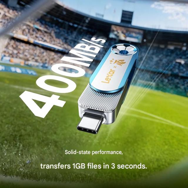 Lexar New Metal Limited Edition 128GB USB 3.2 Type-C Flash Drive D500 for Mobile Phones and Computers