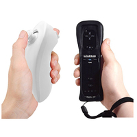 Manette de jeu sans fil d'usine pour contrôleur Nunchuck à distance Wii pour manette Wii avec étui en silicone et sangles