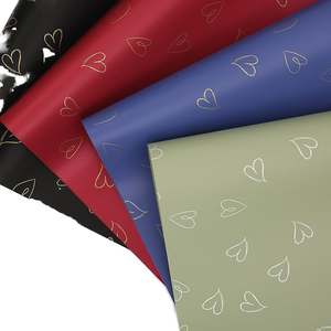 20 rouleaux de papier de soie PVC double face enduit, imperméable et recyclable, pour emballer les fleurs, bouquets, décoration de mariage, 58 cm x 58 cm - Product Image 1