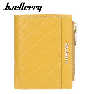 กระเป๋าสตางค์ผู้หญิง Baellerry แบบสั้น ลายเพชร หนัง PU ทรงบาง ซิปใส่เหรียญ ใช้ได้ทุกวัน - Product Image 1