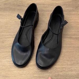 Sandalias de Mujer Estilo Francés 2025, Punta Cerrada y Redonda, Cuero Suave, Cómodas, Casuales, Planas, para Verano - Product Image 5