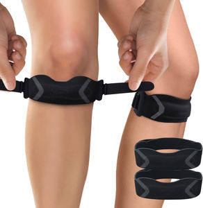 Attelle de genou stabilisatrice réglable antidérapante pour la rotule, idéale pour le genou de l'athlète, la tendinite, le basketball, le volleyball, les squats, rose - Product Image 1