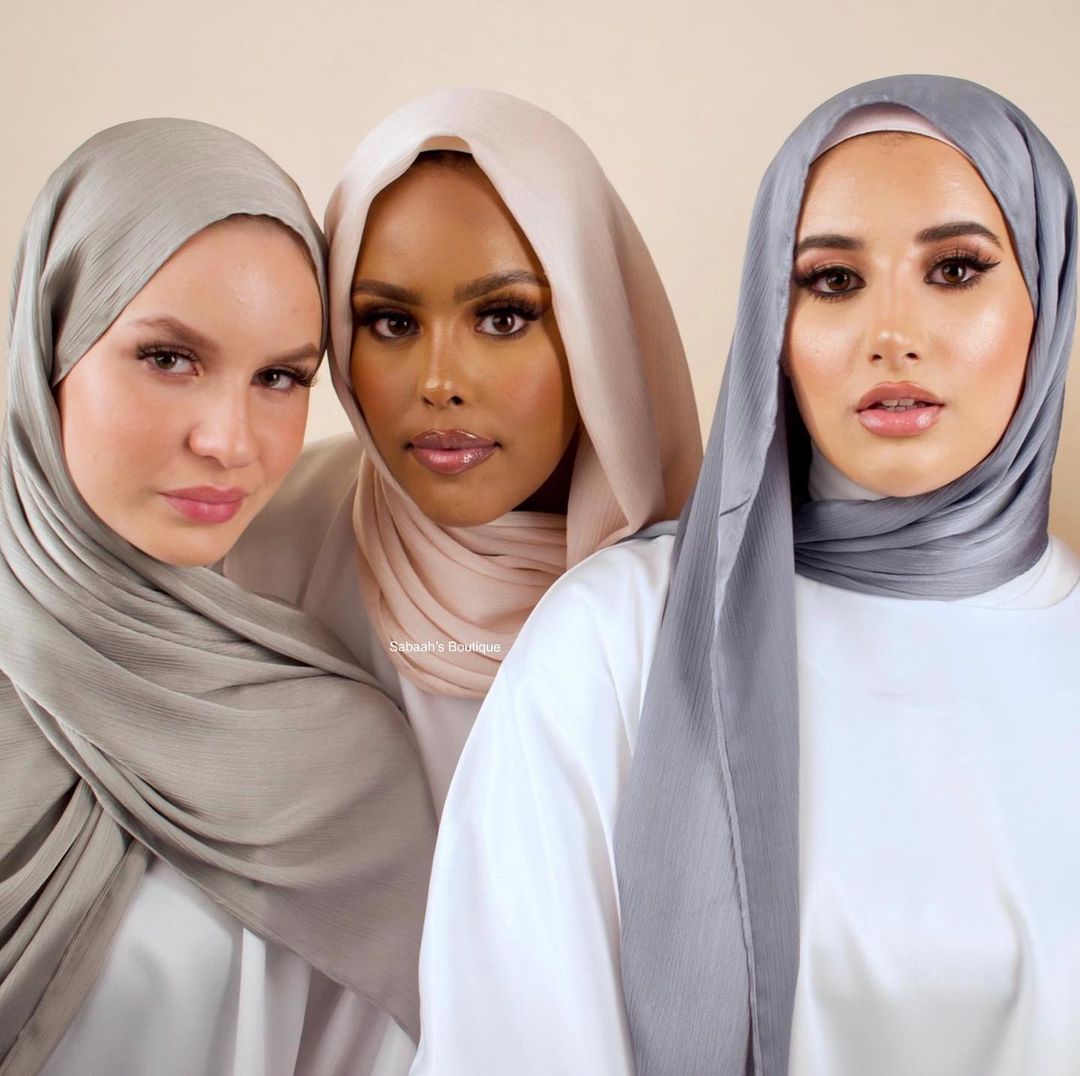 Premium Turkish Silk Hijabs Elegant Muslim Scarves