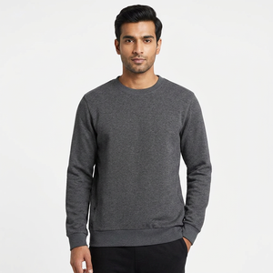 New Wholesale Plain 100% Cotton Blank Fleece Crew Neck <b>Sweatshirt</b> Men Custom Design <b>Sweatshirt</b> For Custom Logo <b>Sweatshirts</b> - Product Image 1