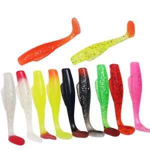 <b>Floating</b> Biomimetic Soft Fish Bait T Tail 8Cm 6 Pack Glow In Dark Artificial Lure For Bass Freshwater <b>Fishing</b> - Product Image 1