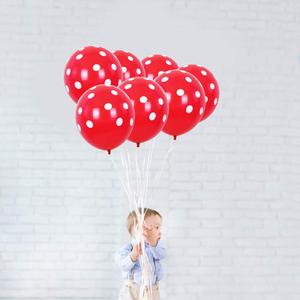 100 Globos Rojos y Blancos con Puntos de 12 Pulgadas, Globos Grandes de Látex con Puntos para Fiestas, Globos de Fresa y Ratón, Decoración para Bodas y Cumpleaños - Product Image 5